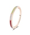 Colorful Silver Ring With CZ Stone NSR-4149